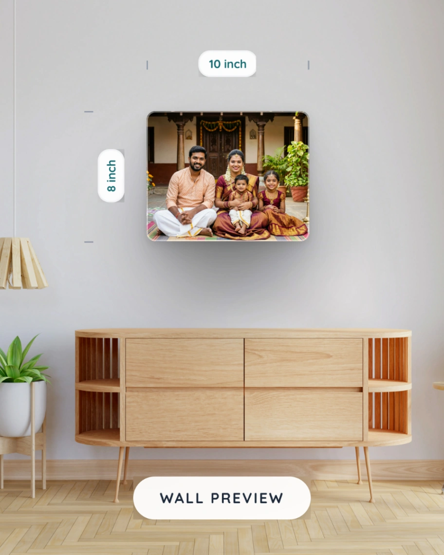 Acrylic Family Picture Frame in room